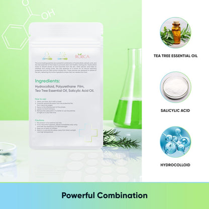 BIORICA Pimple Patches with Tea Tree Oil - 216 Hydrocolloid Acne Patches for Face, Blemish Dots, Pimple Stickers