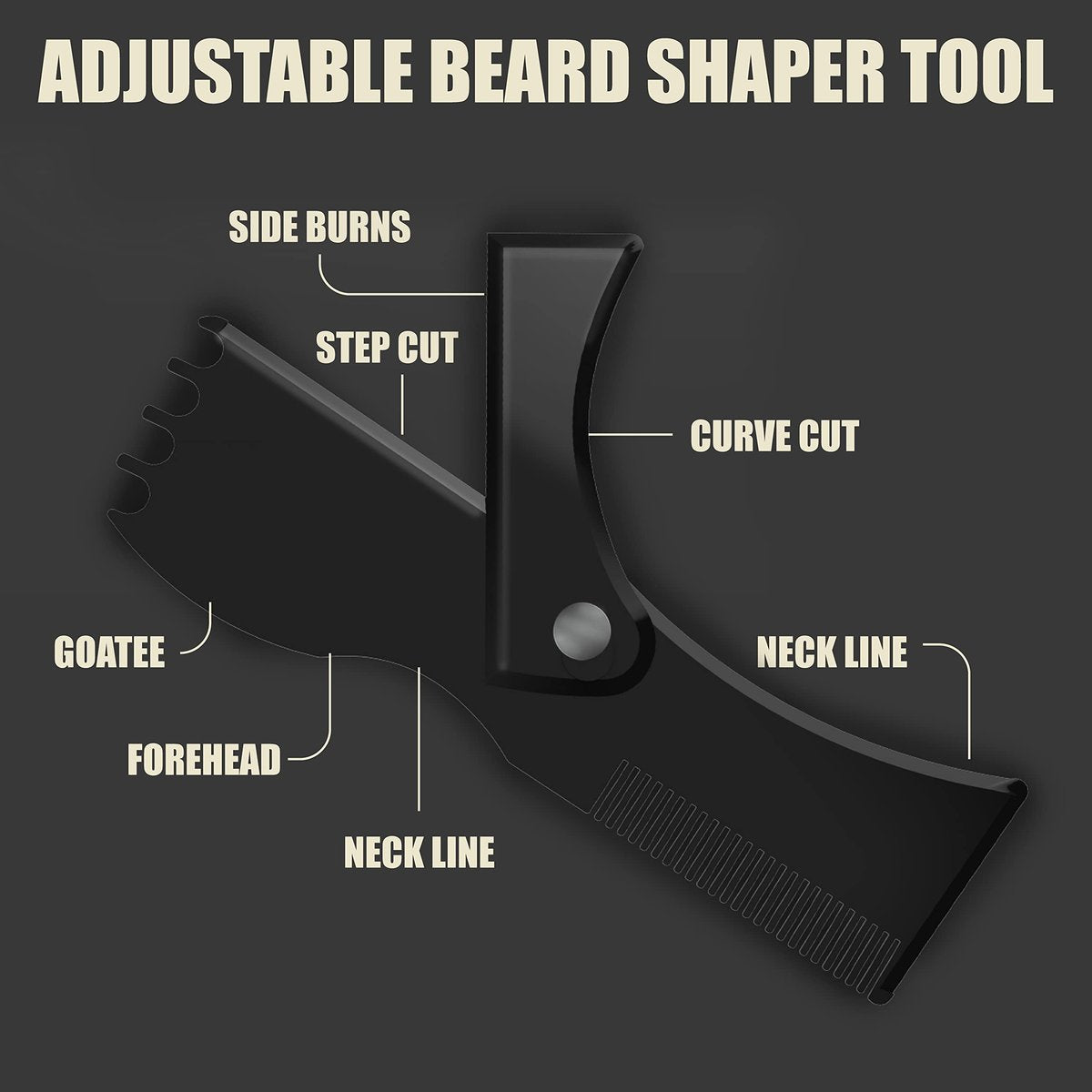 Alfaly Beard Shaper Kit – Precision Lineup & Guide Tool for Perfect Beard Styling - görsel 11