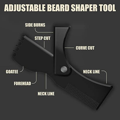 Alfaly Beard Shaper Kit – Precision Lineup & Guide Tool for Perfect Beard Styling