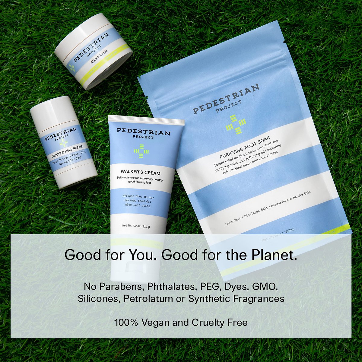 Pedestrian Project Cracked Heel Repair Foot Care Balm – Smooths & Fills Cracks with Shea & Mango Butters, Vegan & Cruelty Free, 1 oz Avelisse