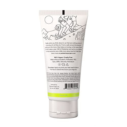Pedestrian Project Walker’s Foot Cream - Hydrates, Softens & Smooths Calluses & Dry Feet with Shea Butter, Moringa Seed Oil & Aloe - Vegan, Cruelty-Free Foot Care, 4 oz Avelisse
