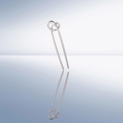 The Hair Edit Knotted Chignon French Hair Pin – Elegant Soft Silver Metal Hair Accessory for Buns, French Twists & Updos, Lightweight Pin for Effortless Everyday Style Avelisse