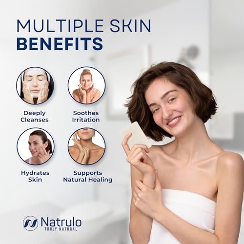 Natrulo Colloidal Silver Soap Bar – Unscented 4oz Handmade Natural Cleanser for Face, Body & Hands, Moisturizing Itch Relief Wash for Sensitive Skin, Acne, Hyperpigmentation - görsel 4
