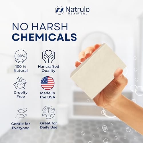 Natrulo Colloidal Silver Soap Bar – Unscented 4oz Handmade Natural Cleanser for Face, Body & Hands, Moisturizing Itch Relief Wash for Sensitive Skin, Acne, Hyperpigmentation - görsel 8