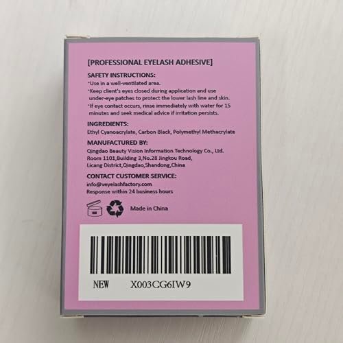 VEYES INC Extra Strong Eyelash Extension Glue – 1 Sec Drying, 8 Weeks Retention, Black Professional Lash Adhesive Avelisse
