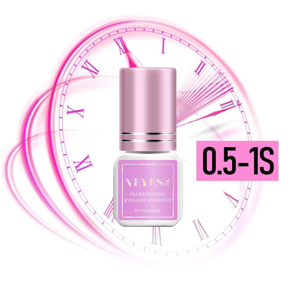 VEYES INC Eyelash Extension Glue - 0.5-1 Second Drying, Black Adhesive (5ml) for Professional Lash Techs, Up to 8 Weeks Retention - görsel 3