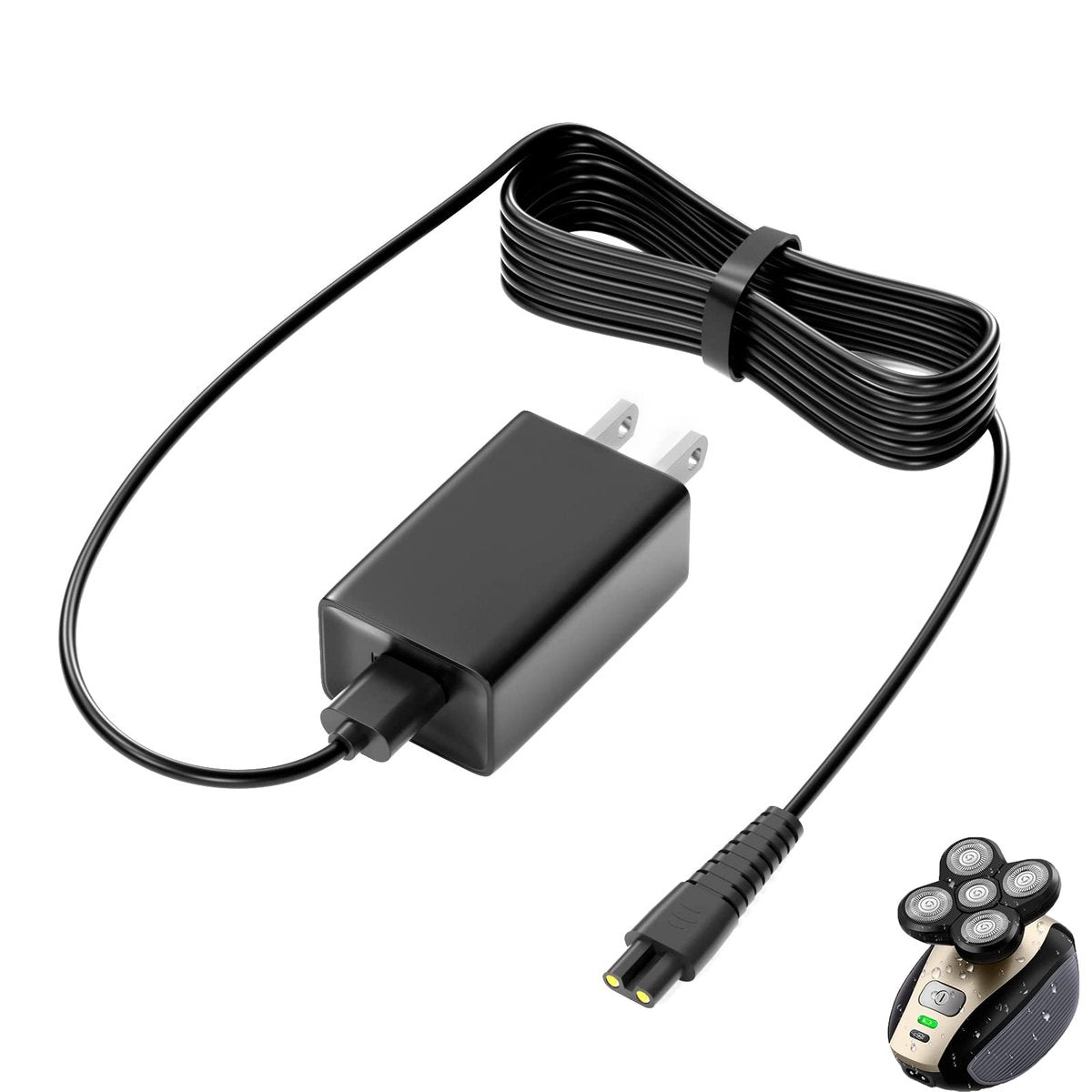 vhbw 5V Power Cord Replacement for Freebird FlexSeries, Telfun, Roziapro, vsmooth, Roziaplus Electric Head & Body Hair Shaver Charger Avelisse