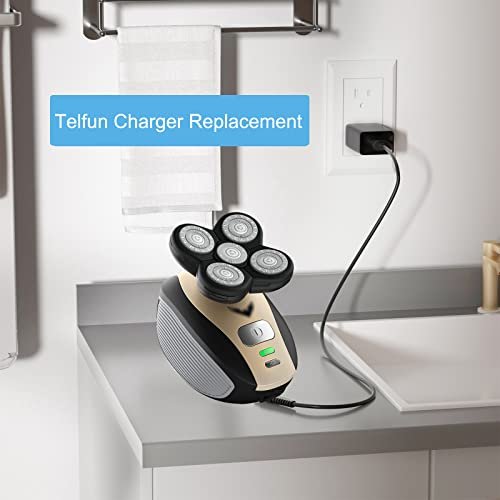 vhbw 5V Power Cord Replacement for Freebird FlexSeries, Telfun, Roziapro, vsmooth, Roziaplus Electric Head & Body Hair Shaver Charger Avelisse