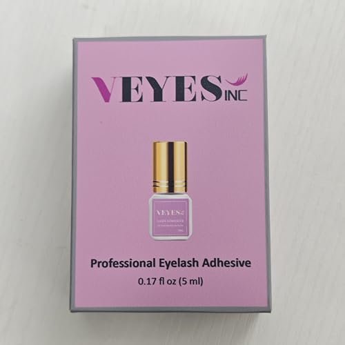 VEYES INC Lash Glue 5 ML – 1-2 Sec Drying Time, 8 Weeks Bonding Black Eyelash Extension Adhesive Avelisse