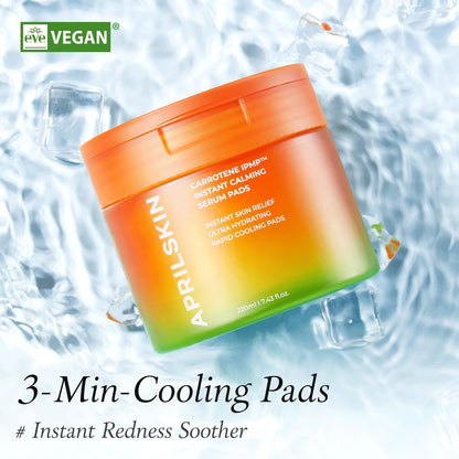APRILSKIN Carrotene IPMP™ Instant Calming Serum Toner Pads – 80 Pads Vegan Korean Skin Care
