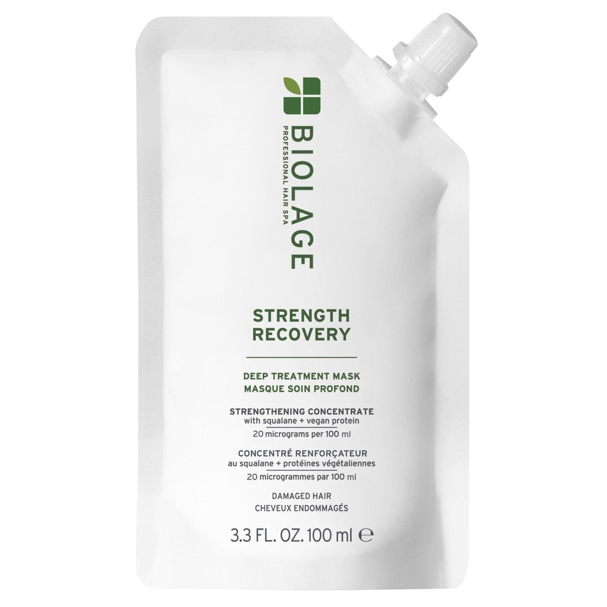 Biolage Strength Recovery Deep Treatment – Nourishing Hair Mask with Olive Squalane & Proteins, Vegan & Paraben-Free, 3.3 Fl Oz Avelisse