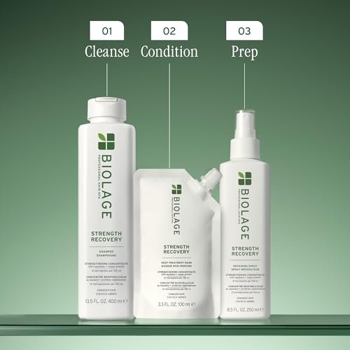 Biolage Strength Recovery Deep Treatment – Nourishing Hair Mask with Olive Squalane & Proteins, Vegan & Paraben-Free, 3.3 Fl Oz Avelisse