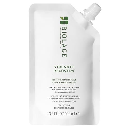 Biolage Strength Recovery Deep Treatment – Nourishing Hair Mask with Olive Squalane & Proteins, Vegan & Paraben-Free, 3.3 Fl Oz Avelisse