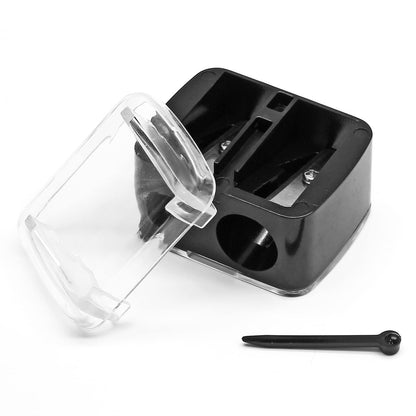 BokWin 5-Pack Cosmetic Pencil Sharpener, Dual Holes Makeup Pencil Sharpener for Eyeliner and Lipliner Pencils, Black Carbon Steel Avelisse