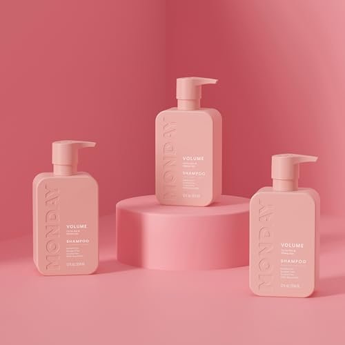MONDAY HAIRCARE Volume Shampoo & Conditioner Set for Thin, Fine, and Oily Hair - 12 oz Each (2 Count) with Coconut Oil, Ginger Extract, and Vitamin E - 100% Recyclable Bottles Avelisse