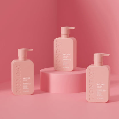 MONDAY HAIRCARE Volume Shampoo & Conditioner Set for Thin, Fine, and Oily Hair - 12 oz Each (2 Count) with Coconut Oil, Ginger Extract, and Vitamin E - 100% Recyclable Bottles Avelisse