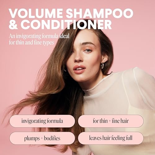 MONDAY HAIRCARE Volume Shampoo & Conditioner Set for Thin, Fine, and Oily Hair - 12 oz Each (2 Count) with Coconut Oil, Ginger Extract, and Vitamin E - 100% Recyclable Bottles Avelisse
