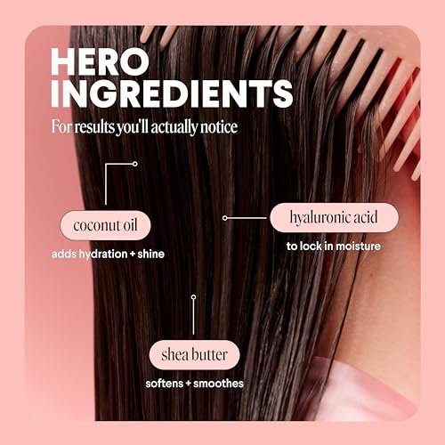 MONDAY HAIRCARE Moisture Shampoo & Conditioner Set for Dry, Frizzy Hair – Coconut Oil, Rice Protein, Shea Butter & Vitamin E – 12 fl oz Each (Pack of 2) Avelisse