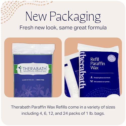 Therabath Paraffin Wax Refill - 4 lb. Scent-Free Thermotherapy for Arthritis Relief, Muscle Pain & Dry Skin - Made in USA Avelisse