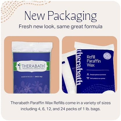 Therabath Paraffin Wax Refill - 4 lb. Scent-Free Thermotherapy for Arthritis Relief, Muscle Pain & Dry Skin - Made in USA Avelisse