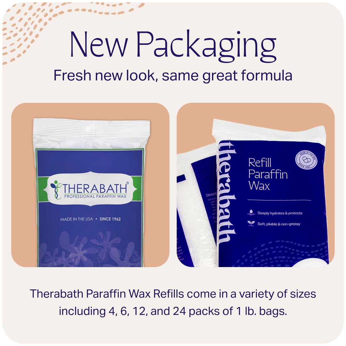 Therabath Paraffin Wax Refill - 4 lb. Scent-Free Thermotherapy for Arthritis Relief, Muscle Pain & Dry Skin - Made in USA Avelisse