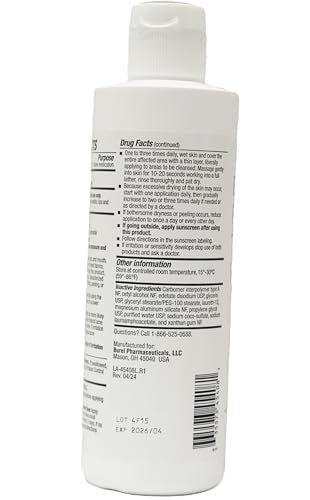 Burelpharma Benzoyl Peroxide Topical Wash 10% - 8 oz, Effective Body Acne Treatment Avelisse