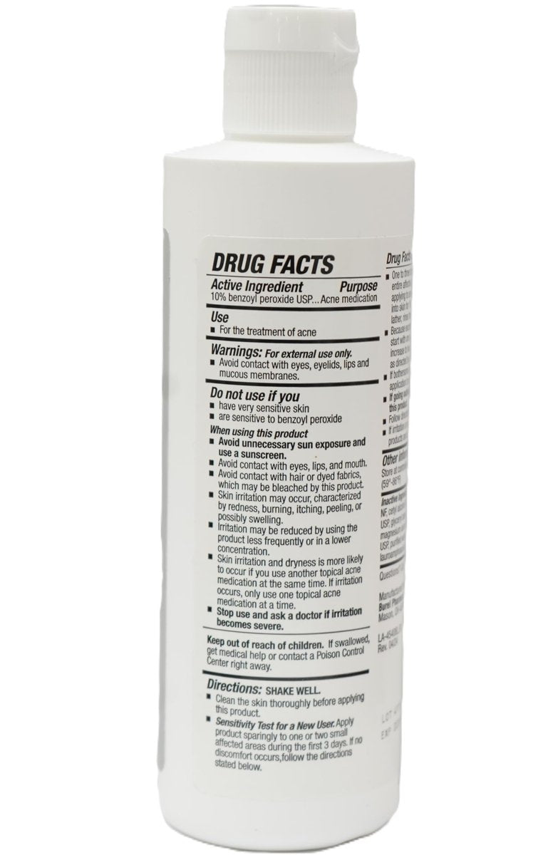 Burelpharma Benzoyl Peroxide Topical Wash 10% - 8 oz, Effective Body Acne Treatment Avelisse
