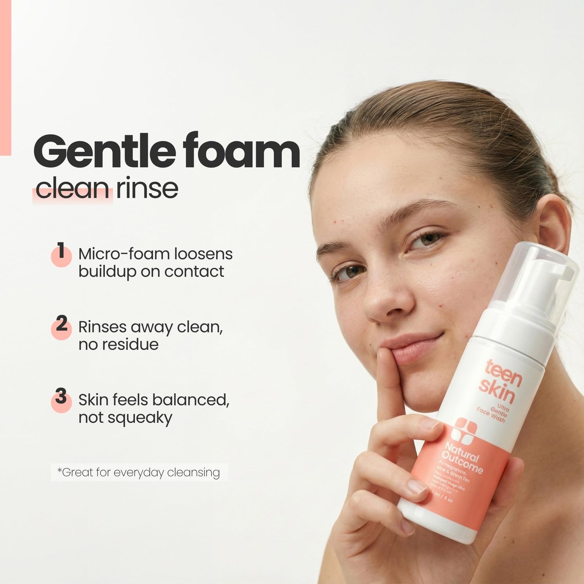 Natural Outcome Teen Skin Ultra Gentle Kids Face Wash – 5 oz Avelisse