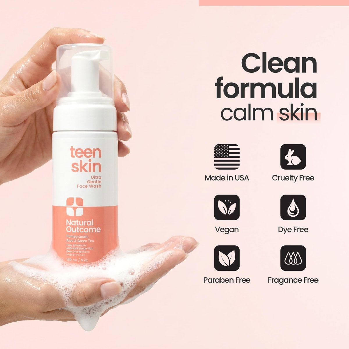 Natural Outcome Teen Skin Ultra Gentle Kids Face Wash – 5 oz Avelisse