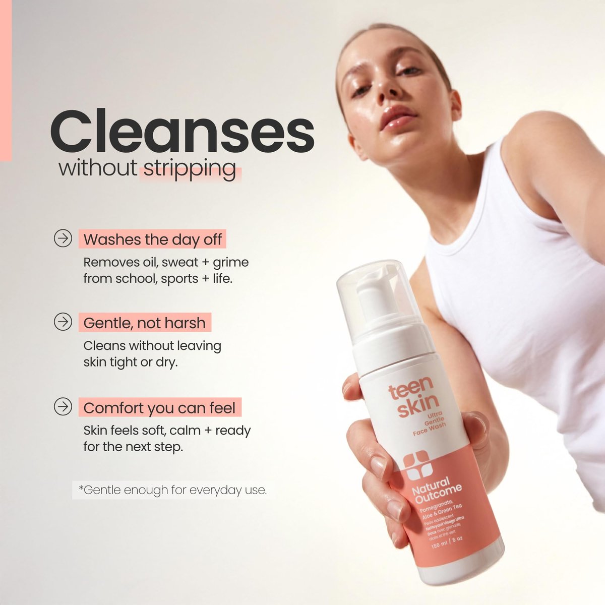Natural Outcome Teen Skin Ultra Gentle Kids Face Wash – 5 oz Avelisse