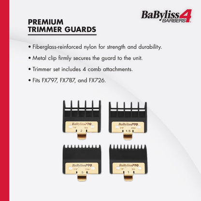 BaBylissPRO Premium Trimmer Guards for FX797, FX787, FX726 – Black Avelisse