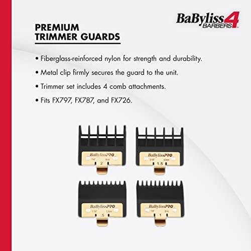 BaBylissPRO Premium Trimmer Guards for FX797, FX787, FX726 – Black Avelisse