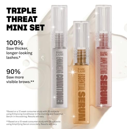 Babe Original Triple Threat Mini Set: Lash & Brow Serums - 3 Pack Avelisse