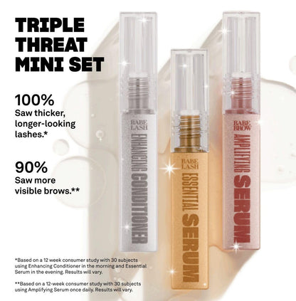 Babe Original Triple Threat Mini Set: Lash & Brow Serums - 3 Pack Avelisse