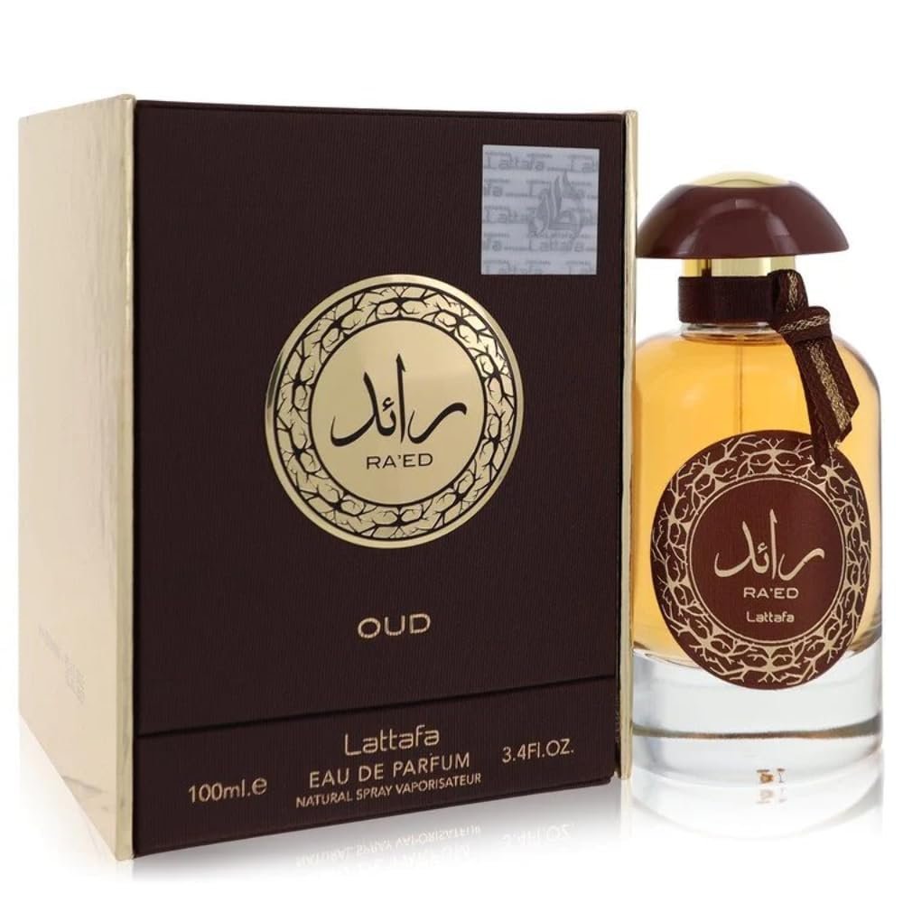 Lattafa Perfumes Ra'ed Oud Unisex Eau de Parfum Spray, 3.4 oz – Rich Oud Fragrance - görsel 3