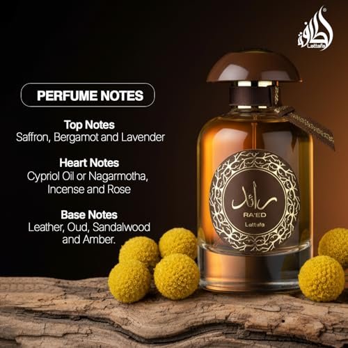 Lattafa Perfumes Ra'ed Oud Unisex Eau de Parfum Spray, 3.4 oz – Rich Oud Fragrance - görsel 8
