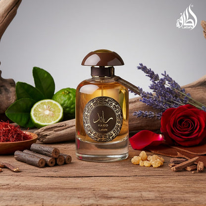 Lattafa Perfumes Ra'ed Oud Unisex Eau de Parfum Spray, 3.4 oz – Rich Oud Fragrance