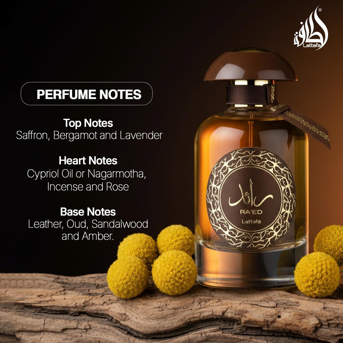 Lattafa Perfumes Ra'ed Oud Unisex Eau de Parfum Spray, 3.4 oz – Rich Oud Fragrance - görsel 7