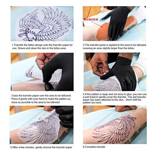 OTBK Professional Tattoo Transfer Cream - Skin-Safe Template Transfer Gel for Tattoo Artists and Body Art - Easy-to-Apply Primer for Temporary Tattoos and Professional Tattoo Supplies - görsel 6