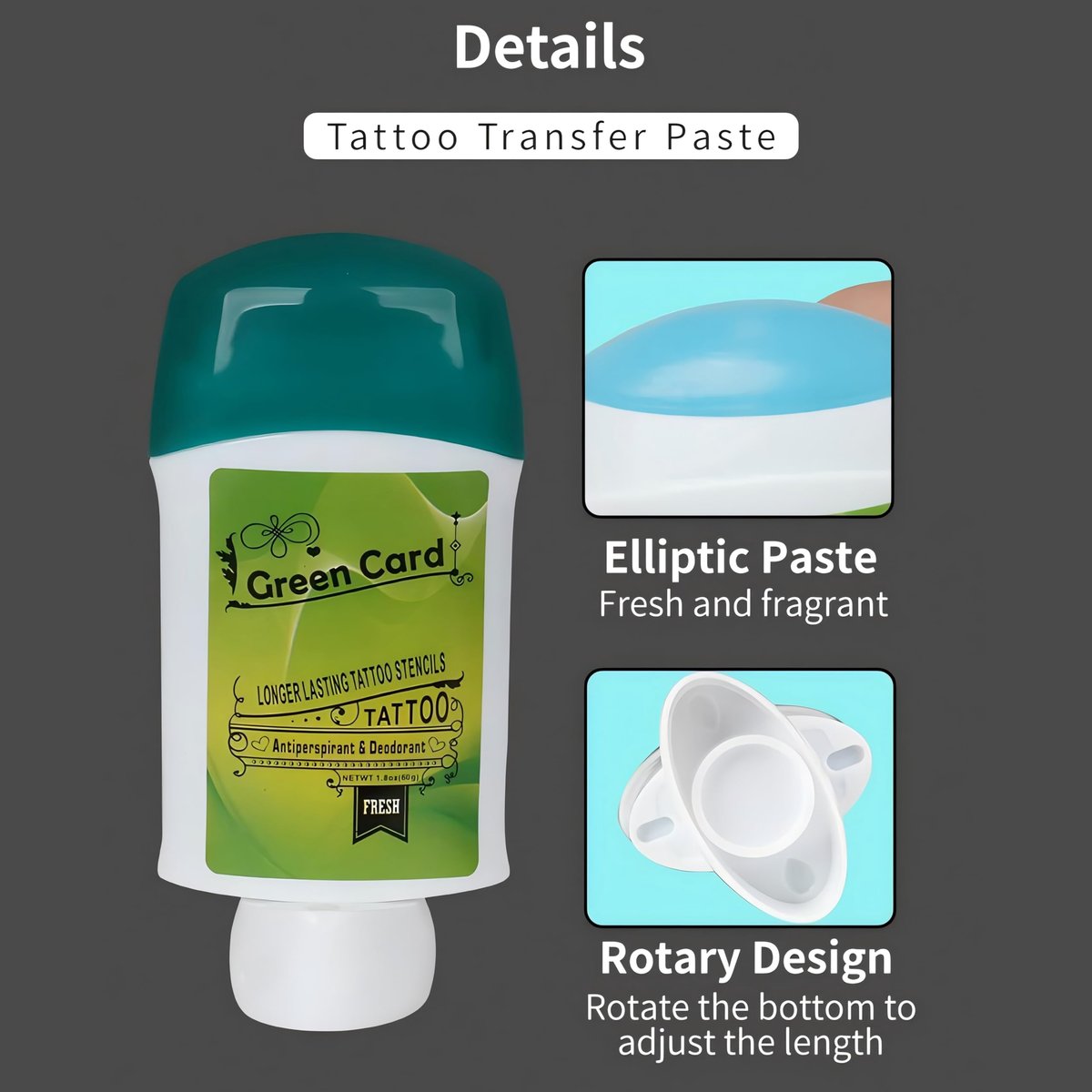 OTBK Professional Tattoo Transfer Cream - Skin-Safe Template Transfer Gel for Tattoo Artists and Body Art - Easy-to-Apply Primer for Temporary Tattoos and Professional Tattoo Supplies - görsel 7