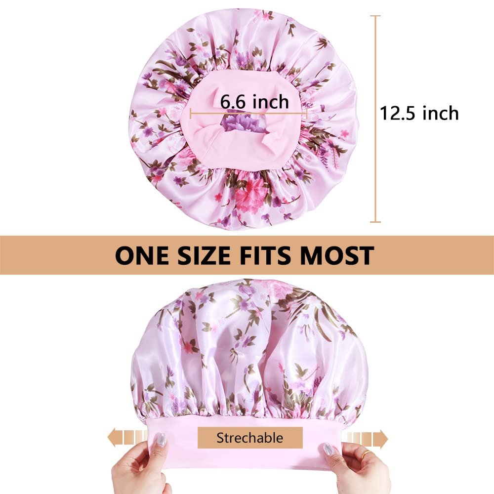 10-Pack Satin Bonnets for Women – Large Braids Bonnet with Wide Band for Sleeping Avelisse