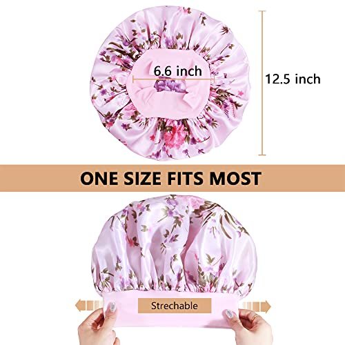 10-Pack Satin Bonnets for Women – Large Braids Bonnet with Wide Band for Sleeping Avelisse