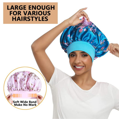 10-Pack Satin Bonnets for Women – Large Braids Bonnet with Wide Band for Sleeping Avelisse