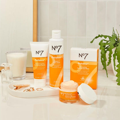 No7 Radiance+ Vitamin C Glow Toner – 2% Vitamin C Complex with Willow Bark & Aloe Vera – AHA Exfoliant for Smoother Skin – Hydrating Face Toner (6.7 fl oz) Avelisse
