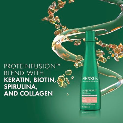 Nexxus Unbreakable Anti Breakage Conditioner for Fine and Thin Hair - Strengthening with DURAPLEX FORTIFIER Technology and Thickening Complex, 13.5 Fl Oz