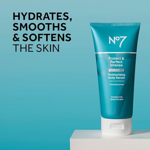 No7 Protect & Perfect Intense Advanced Body Serum – Anti-Aging Body Moisturizer with Hyaluronic Acid, Argan Oil & Collagen Peptides (6.7 oz) Avelisse