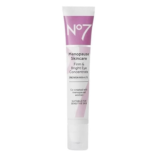 No7 Menopause Skincare Firm & Bright Eye Concentrate - Revitalizing Eye Cream for Dark Circles, Wrinkles & Under Eye Puffiness - Cooling Roller for Tired Eyes (15 ml) Avelisse