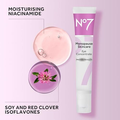 No7 Menopause Skincare Firm & Bright Eye Concentrate - Revitalizing Eye Cream for Dark Circles, Wrinkles & Under Eye Puffiness - Cooling Roller for Tired Eyes (15 ml) Avelisse