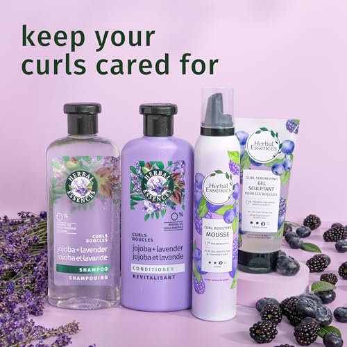 Herbal Essences Curl Boosting Mousse, Frizz Control for Curly & Wavy Hair, Long-Lasting Hold with Berry Scent, Paraben & Dye-Free, Cruelty-Free, 6.8 Fl Oz Each, 3 Pack Avelisse