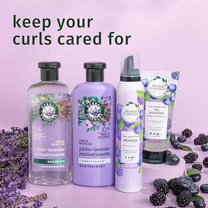 Herbal Essences Curl Boosting Mousse, Frizz Control for Curly & Wavy Hair, Long-Lasting Hold with Berry Scent, Paraben & Dye-Free, Cruelty-Free, 6.8 Fl Oz Each, 3 Pack Avelisse